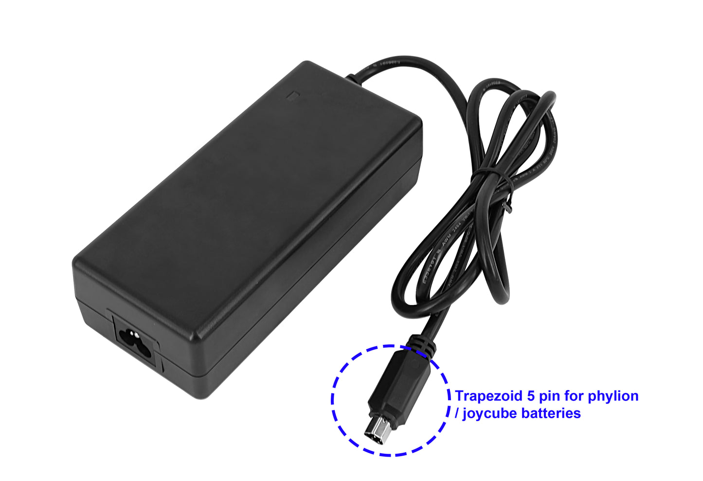 Powersmart Lader voor Phylion batterijen type Joycube JCEB / 36V 2A met trapeziumvormige stekker