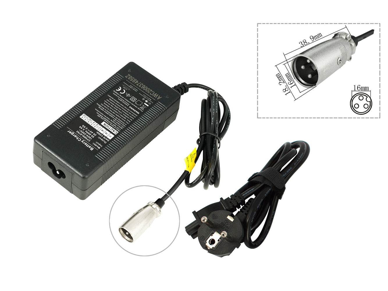 Powersmart Li-Ion batterijlader 29,4V - 2,0A (XLR 3-pins)