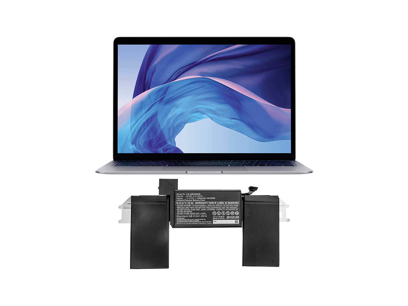 Vervanging voor Apple MacBook Air (M1 2020) laptopbatterij