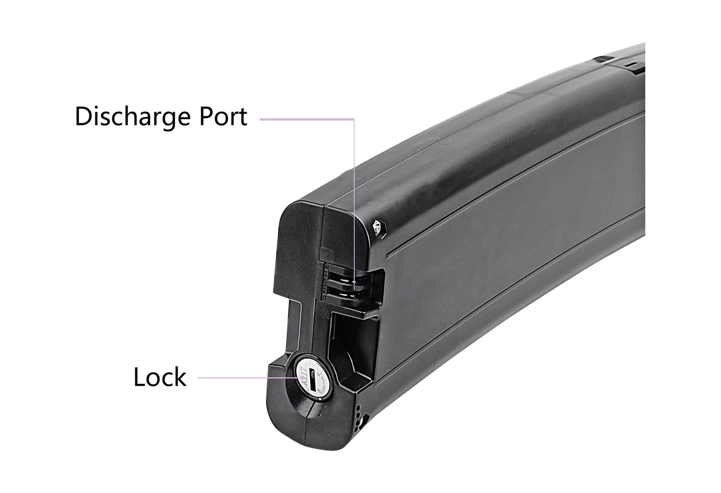 2 Pin discharge port Electric Bike Battery Li-Ion 36V - 10.5Ah/378Wh, Replacement for F.lli Schiano Galaxy 20 Inch