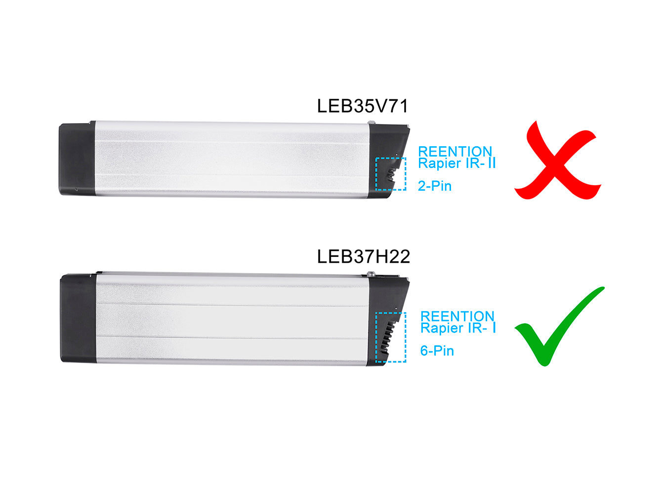 Elektrische fietsaccu Li-Ion 36V - 14Ah/504Wh, vervanging voor eLife Air