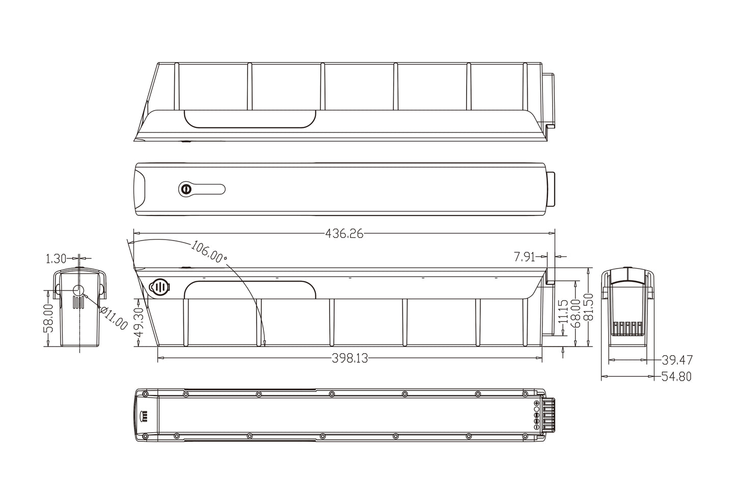 36V 11,6Ah/417,6Wh Batterie für Pininfarina E-Voluzione NuVinci