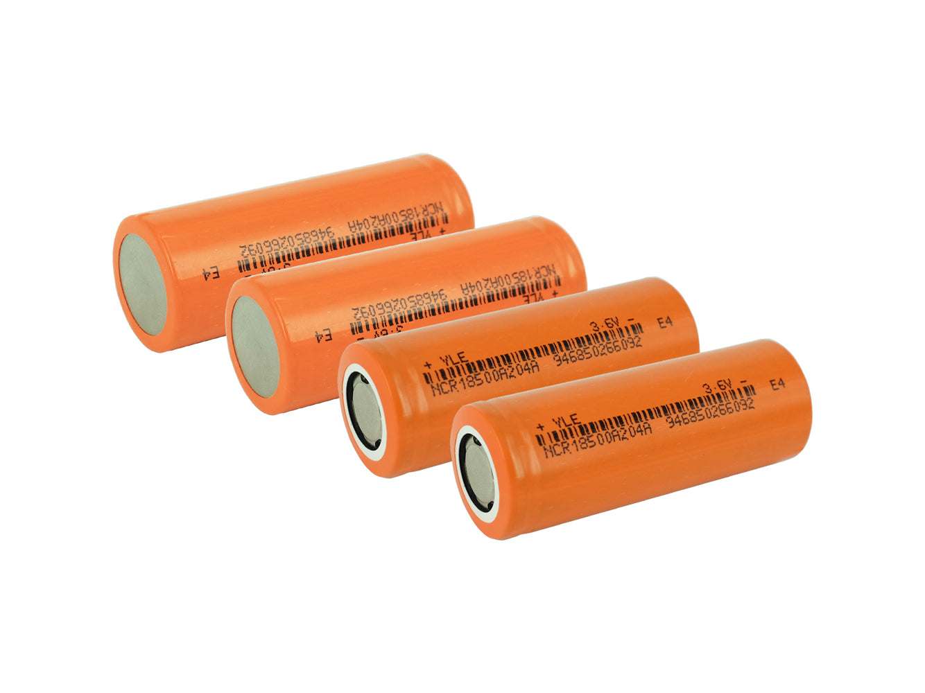 4x 18500 3.6V 2040mAh oplaadbare batterijcellen