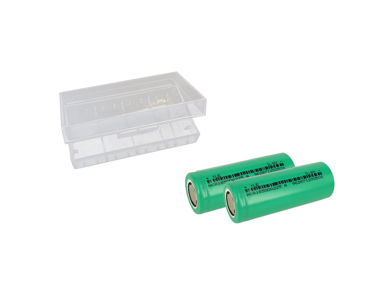 2x 18500 3,6 V 2250 mAh wiederaufladbare Batteriezellen