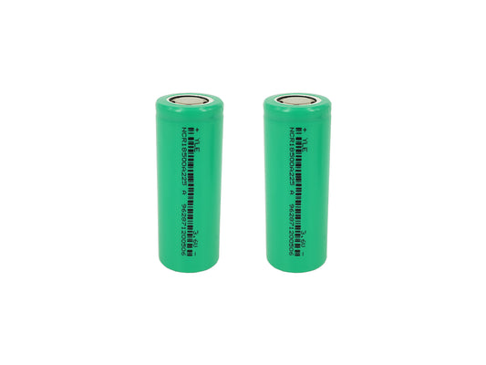 2x 18500 3,6 V 2250 mAh wiederaufladbare Batteriezellen