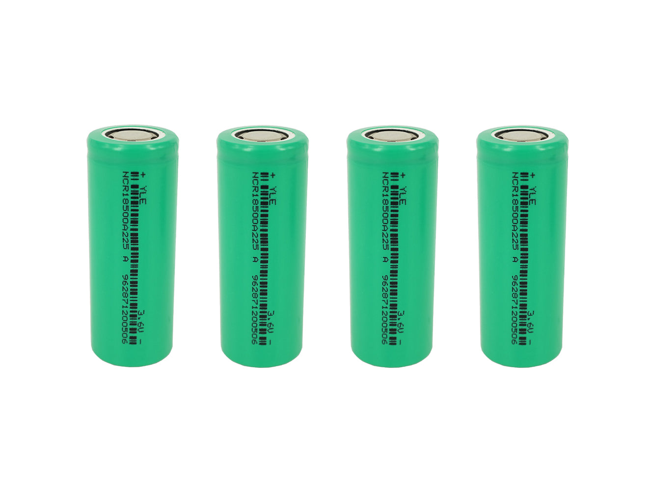 4x 18500 3,6 V 2250 mAh wiederaufladbare Batteriezellen