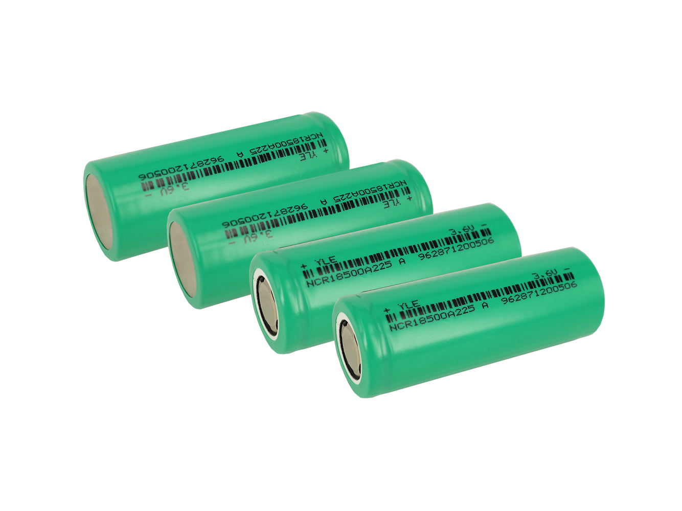 4x 18500 3,6 V 2250 mAh wiederaufladbare Batteriezellen