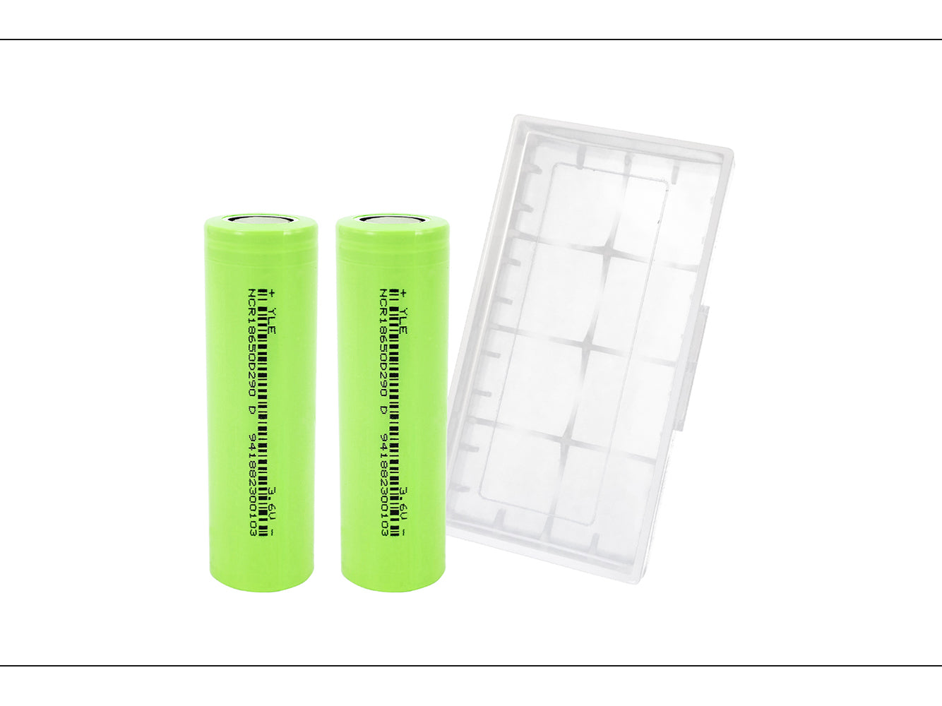 2x 2900mAh 18650 oplaadbare batterijcellen