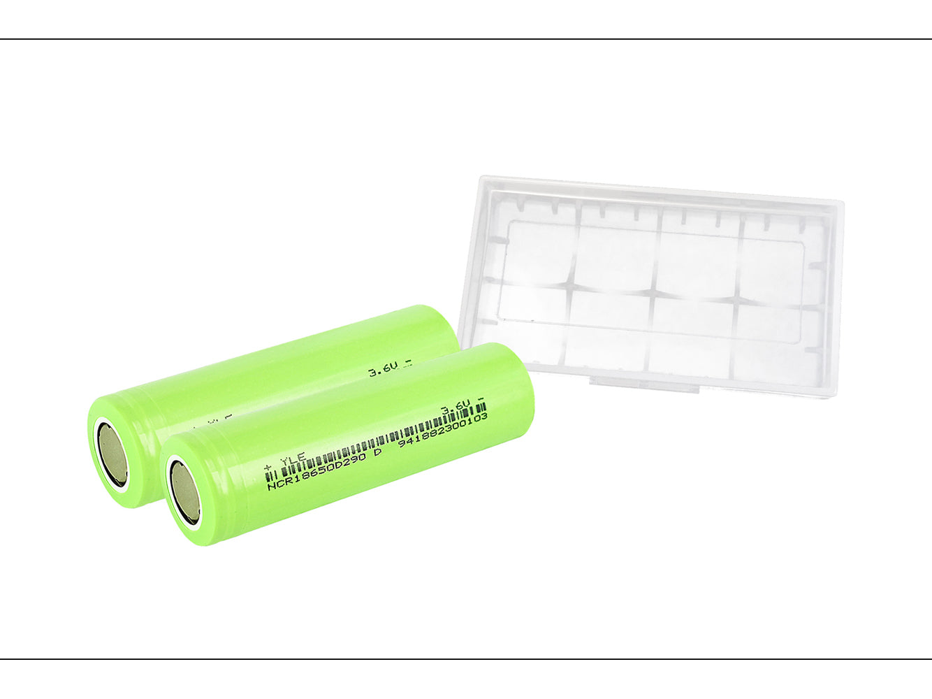 2x 2900mAh 18650 oplaadbare batterijcellen