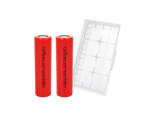 2x 3500mAh 18650 wiederaufladbare Batteriezellen