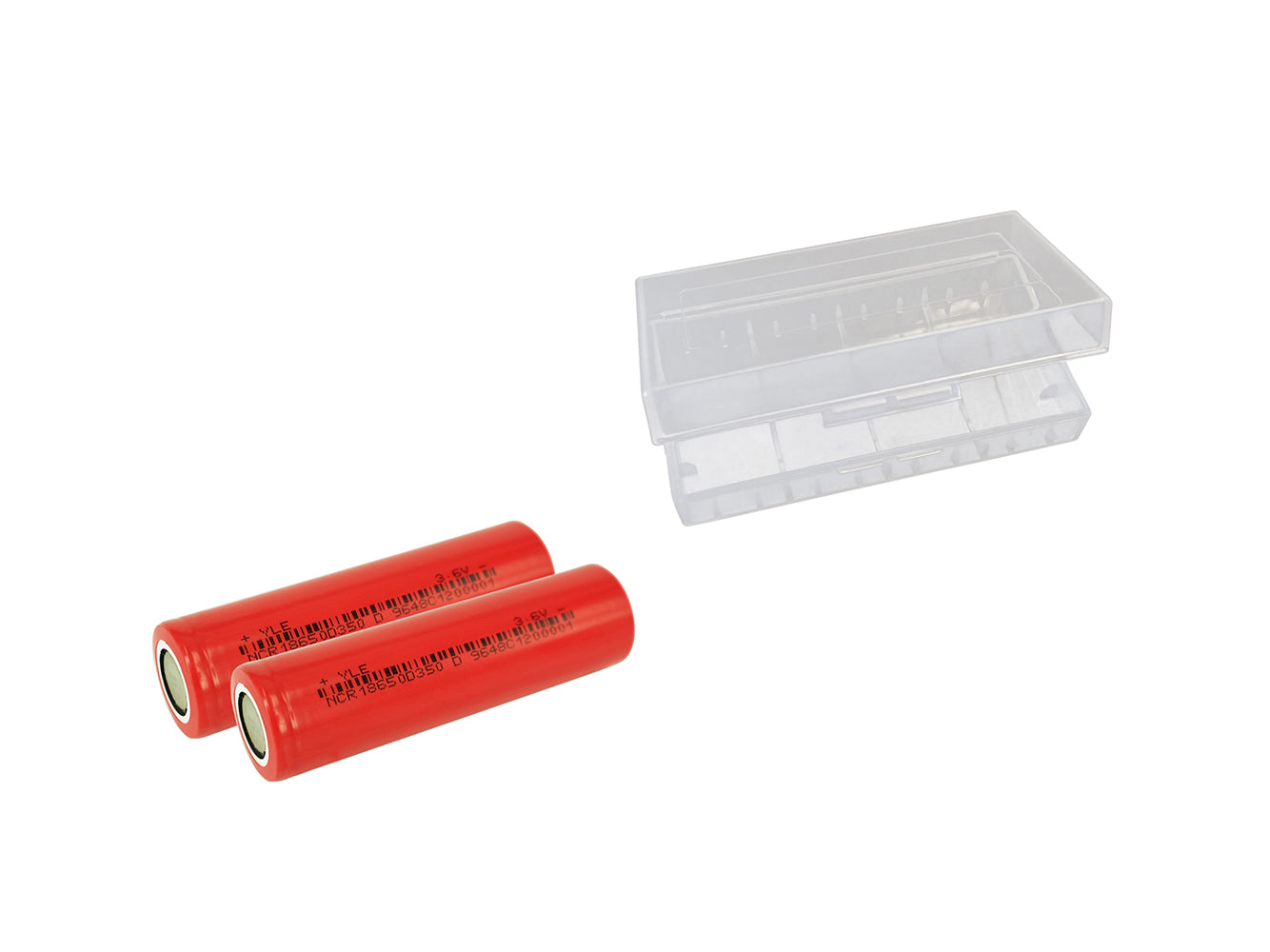 2x 3500mAh 18650 wiederaufladbare Batteriezellen