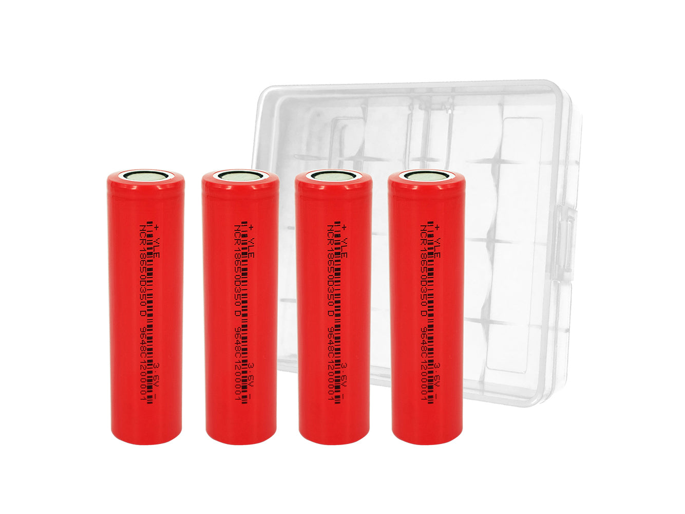 4x 3500mAh 18650 Rechargeable Battery Cells