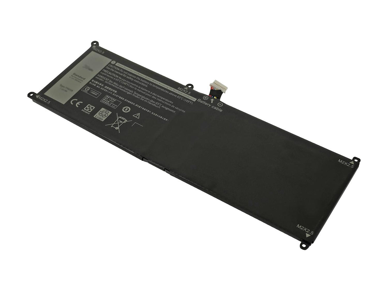 Vervanging voor Dell Latitude 12 7275, XPS 12 9250 laptopbatterij