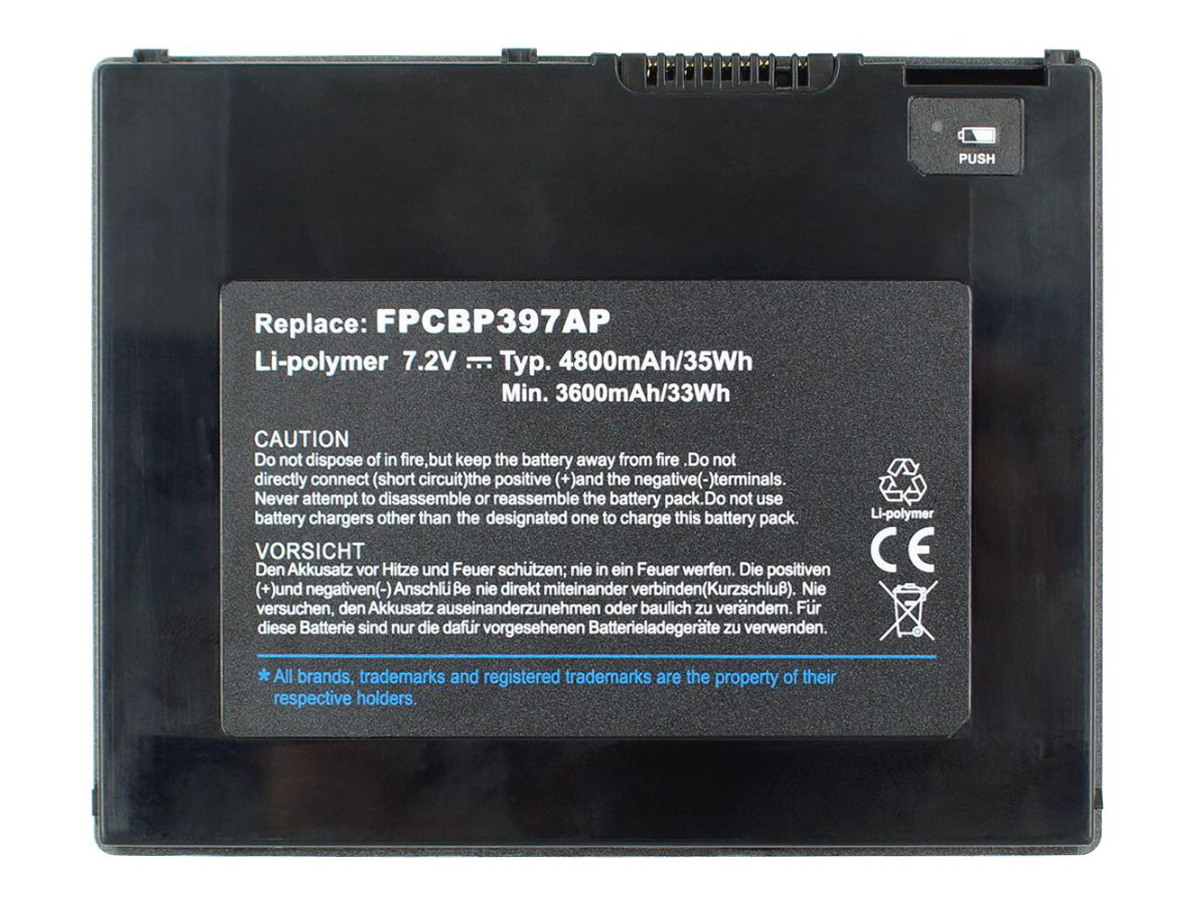 Replacement for FUJITSU Stylistic Q572, Stylistic Q572-W7D-001, Stylistic Q572-W8-001, Stylistic Q572/G Laptop Battery