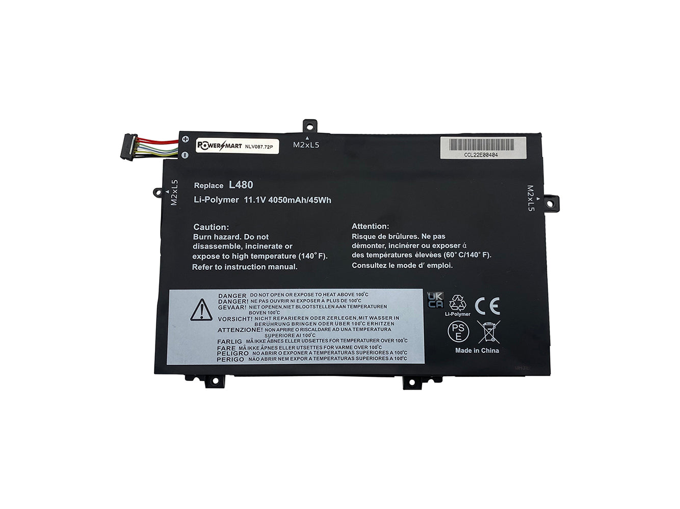 Replacement for LENOVO ThinkPad L480, ThinkPad L580 Laptop Battery